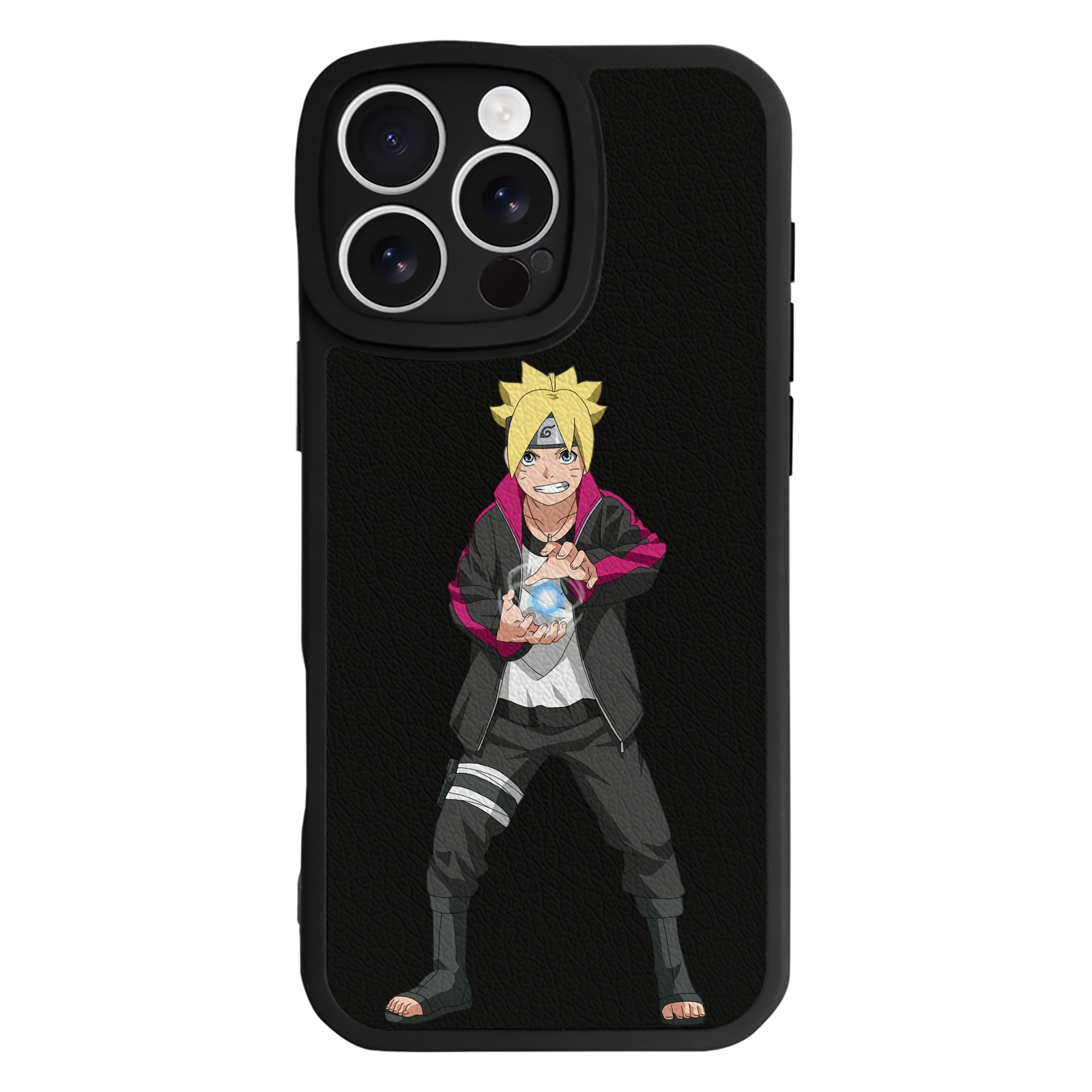 （画像用） NARUTO -ナルト- うずまき ボルト Uzumaki Boruto 【iPhone 16シリーズ対応】シリコンスマホケース（レザー調） 材質：シリコン